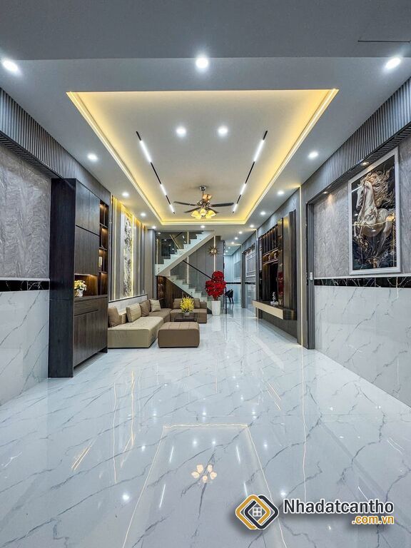 BÁN Nhà 2Lầu đúc, Mới đẹp + Full Nội Thất sang trọng (Mặt tiền - KDC 91B, vị trí đẹp)