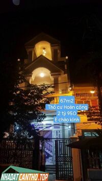 Bán kính nhà 67m2 3 tầng hoàn công trung tâm ninh kiều Cần Thơ