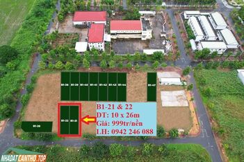 CẦN BÁN GẤP 260m2 ĐẤT THỔ CƯ NGAY TRUNG TÂM HÀNH CHÍNH VĨNH THANH - CẦN THƠ