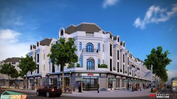 Căn shophouse ngay mặt tiền dự án với lộ giới lên tới 53m đối điện tỉnh ủy TP Vị Thanh