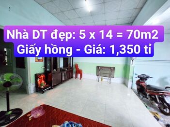 CG - Bán nhà Cấp 4 70m2 - Hẻm 150 - Trần Quang Diệu - Bình Thủy - Cần Thơ - 1ty350