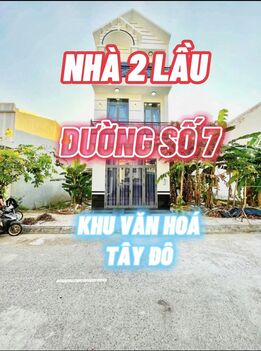 ❌CÓ GIÁ TỐT CHO KHÁCH NHANH GỌN TIỀN MẶT❌ ☘️☘️☘️ BÁN NHÀ TRỆT 2 LẦU THIẾT KẾ HIỆN ĐẠI. MỚI HOÀN THIỆN 100%. ĐƯỜNG SỐ 7 KHU VĂN HOÁ TÂY ĐÔ, P. HƯNG THẠNH, Q. CÁI RĂNG, TP CẦN THƠ.