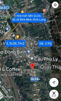 BÁN NHÀ 202m2 QL54 NGAY THỊ XÃ BÌNH MINH-VĨNH LONG.