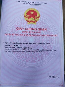 Nhà giá rẻ khu vực Thường Thạnh Cái Răng