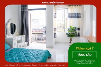 Bán Nhà Trệt Lầu 3 Phòng Ngủ - Có sân đổ ô tô tại Ninh Kiều
