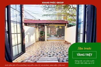 Bán Nhà Trệt Lầu 3 Phòng Ngủ - Có sân đổ ô tô tại Ninh Kiều