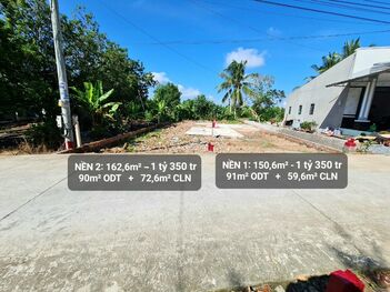 Cặp Nền Thổ Cư liền kề, Rạch Chuối, P. Long Tuyền, Q. Bình Thủy, TP Cần Thơ, Cách đường vành đai phía tây đúng 400m