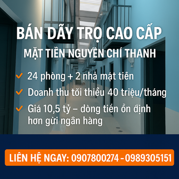 Bán Dãy Trọ Cao Cấp Mặt Tiền Nguyễn Chí Thanh, Trà Nóc, Bình Thủy – Cơ Hội Đầu Tư Sinh Lời Cao Tại Cần Thơ