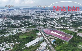 BÁN NHÀ 1T1Lửng, MẶT TIỀN - KDC Bình Nhựt (12Ha8). Đối  diện cổng TRƯỜNG HỌC