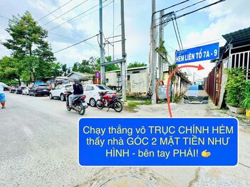 NHÀ 1T1L - GÓC 2 MẶT TIỀN Hẻm ( vừa ở & KDoanh dc). Vị trí rất sáng sủa, gần & đẹp