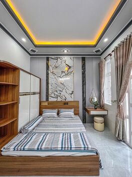 Bán nhà 1T1L đúc, MẶT TIỀN, kế chợ & Công viên An Khánh, sổ hoàn công đầy đủ