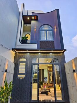 BÁN NHÀ PHỐ HIỆN ĐẠI. Có sân đậu ôtô, 2 MẶT TIỀN (trước Lộ - sau view sông)