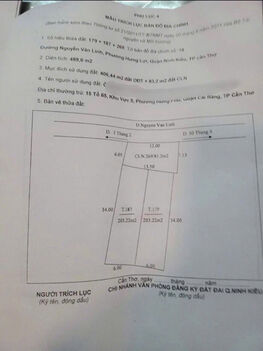 Bán đất tặng nhà trệt diện tích lớn mặt tiền Nguyễn Văn Linh, P.Tân An, Cần Thơ , 41 tỷ