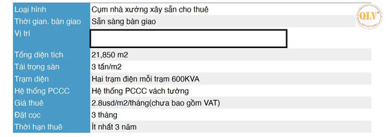 CHO THUÊ NHÀ XƯỞNG – KCN DẦU GIÂY, ĐN – 21.850m