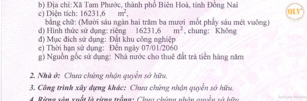 BÁN ĐẤT  – CCN DỐC 47, TAM PHƯỚC, BIÊN HÒA, ĐN – 52.122m²