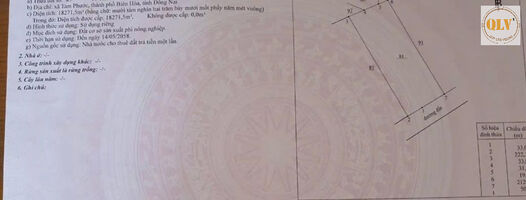 BÁN ĐẤT  – CCN DỐC 47, TAM PHƯỚC, BIÊN HÒA, ĐN – 52.122m²