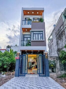 BÁN NHÀ 1T2L đúc - MẶT TIỀN - FULL NỘI THẤT, sổ hoàn công đầy đủ