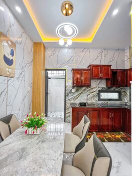 BÁN NHÀ 1T2L đúc - MẶT TIỀN - FULL NỘI THẤT, sổ hoàn công đầy đủ