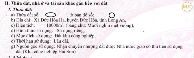 BÁN NHÀ XƯỞNG TRONG KCN HẢI SƠN – ĐỨC HÒA, LONG AN – 10.000m²