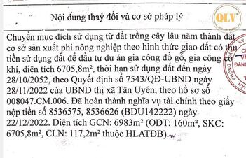 BÁN ĐẤT SKC TẠI TÂN HIỆP, TP. TÂN UYÊN, BÌNH DƯƠNG, 6.983m²