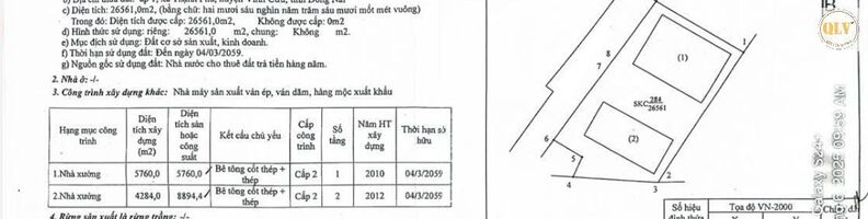 BÁN NHÀ XƯỞNG – VĨNH CỬU, ĐỒNG NAI 26.561 m²