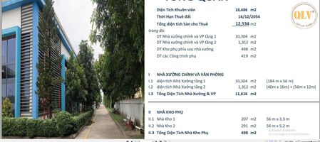 Bán hoặc cho thuê nhà xưởng – KCN Tân Phú Trung 18.416 m²