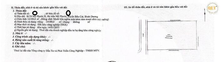 Bán nhà xưởng KCN Mỹ Phước – Bến Cát, Bình Dương 1.920 m²